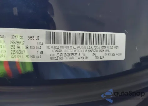 2019 Chrysler Pacifica Touring L from USA, damaged, VIN 2C4RC1BG1KR555319